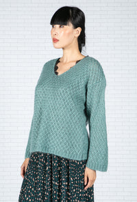 Relaxed Fit Pullover Knit in Mint