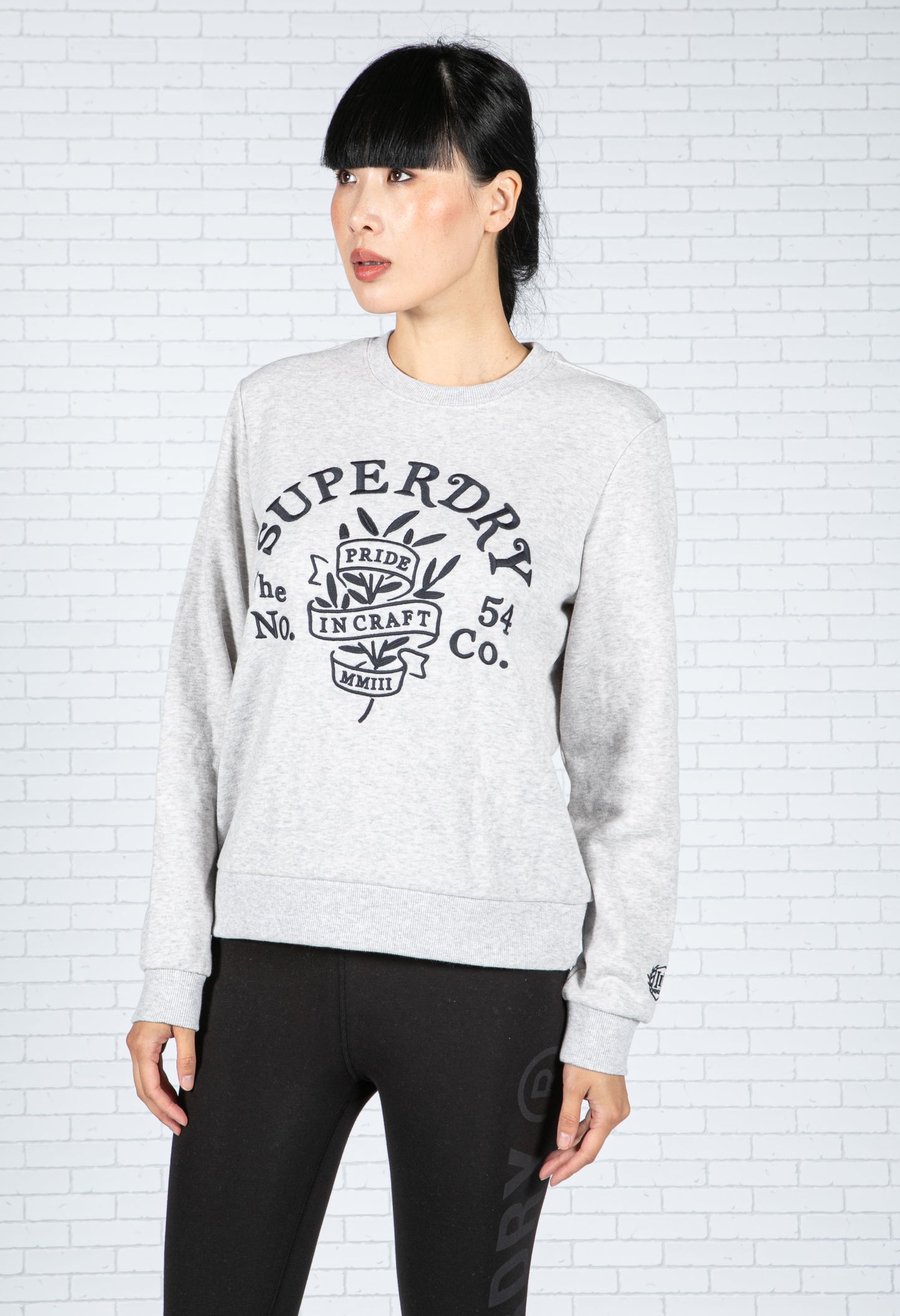 Crew Neck Graphic Sweatshirt in Grey