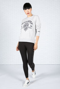 Crew Neck Graphic Sweatshirt in Grey