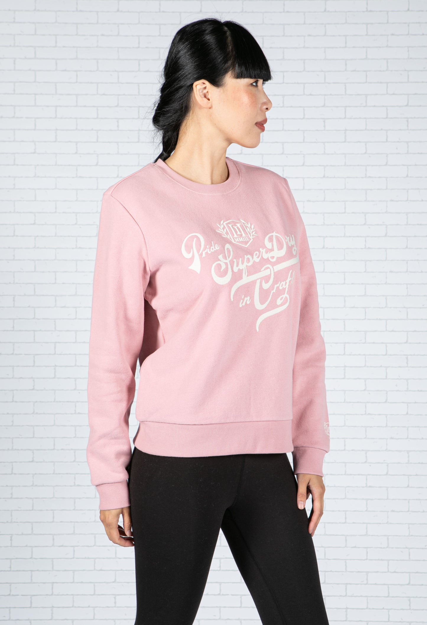 Crew Neck Graphic Sweatshirt in Rose