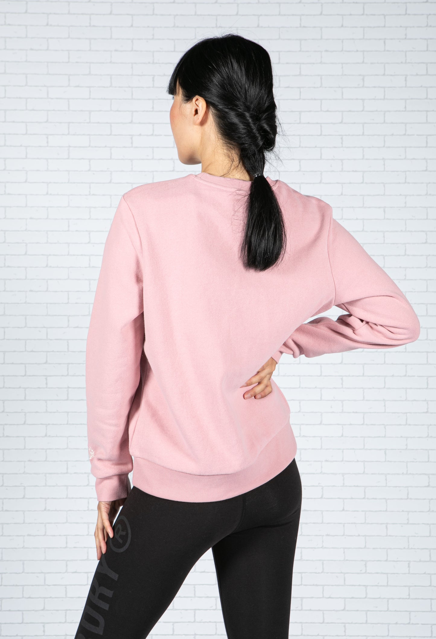 Crew Neck Graphic Sweatshirt in Rose