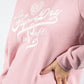 Crew Neck Graphic Sweatshirt in Rose