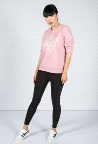 Crew Neck Graphic Sweatshirt in Rose