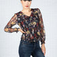 Lace Chic Print Blouse