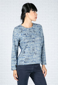 Super Soft Capitals Print Jumper