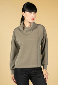 Gracey Boxy Shirt in Soft Moss