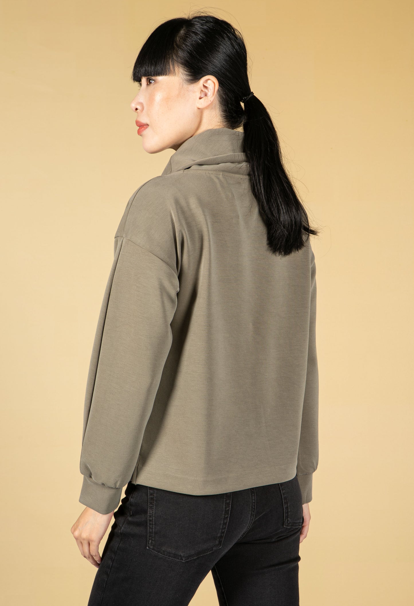 Gracey Boxy Shirt in Soft Moss