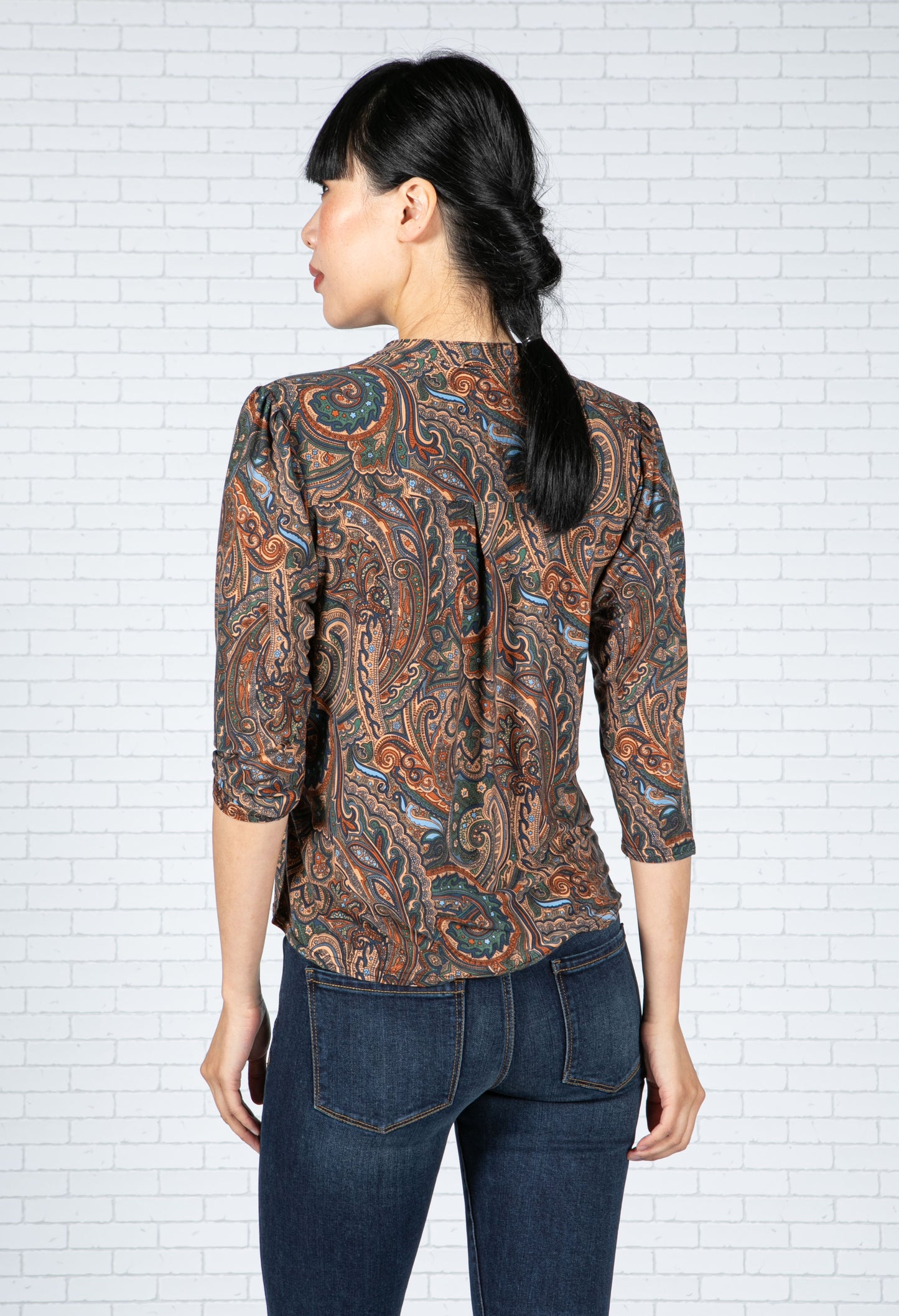 Paisley Print Blouse in Earth