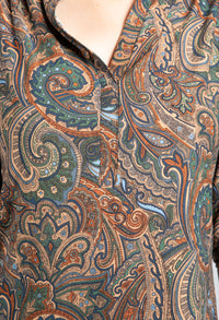 Paisley Print Blouse in Earth