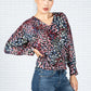 Confetti Print Knit Top