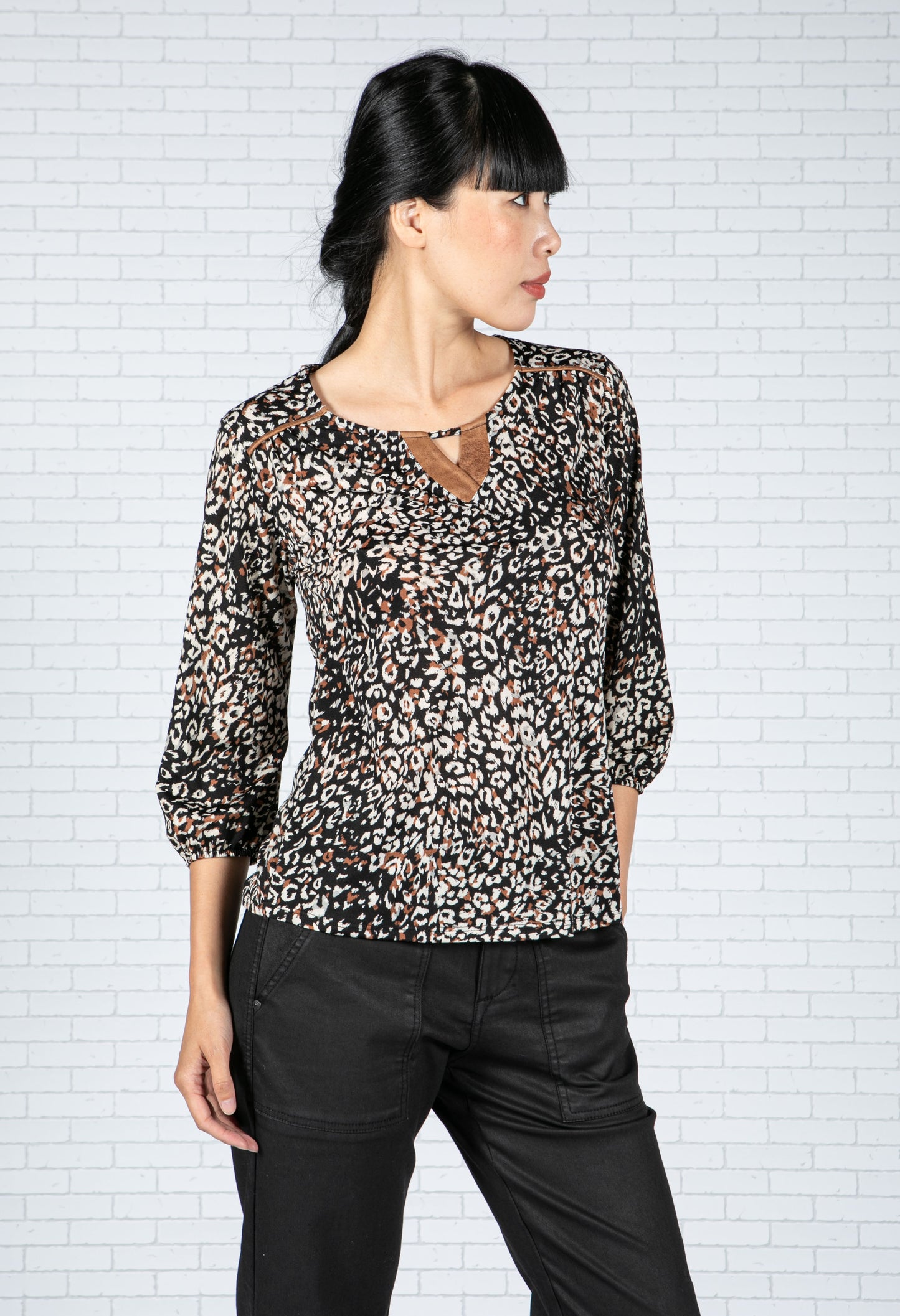 Cheetah Print Blouse-1