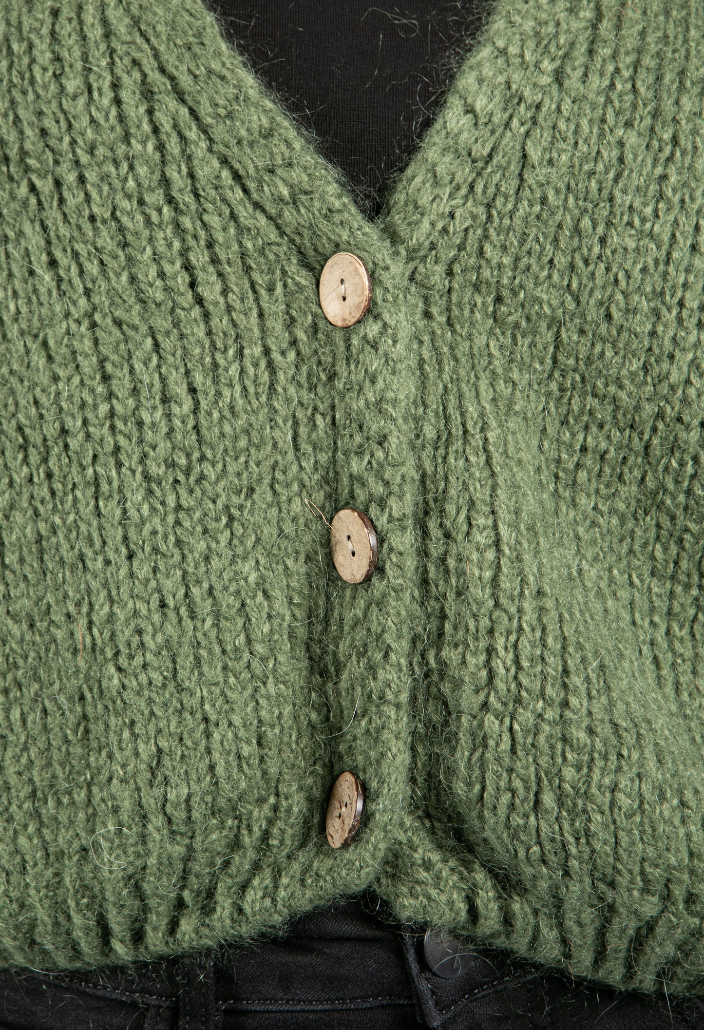 Moss Green RELAXED FIT CARDI