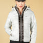 MEEFIC HOODED PADDED JACKET IN OYSTER BLUE