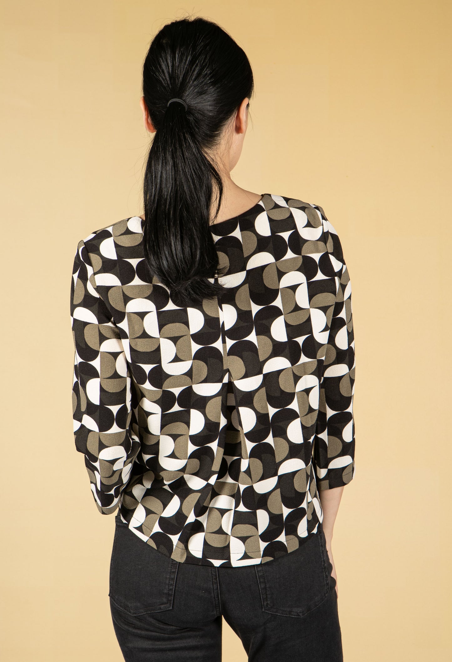 Falesha Cheerful Printed Blouse in Soft Moss