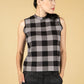 Plundu Check Sweater Vest in Easy Grey