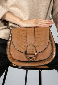 Faux Leather Camel Bag