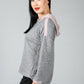 Light grey Lurex Hoodie