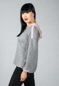 Light grey Lurex Hoodie