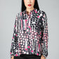 Circle Print Blouse in Pink and Grey