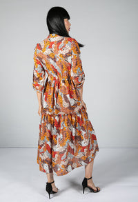 Multi-Print Tiered Shirt Dress-1