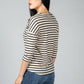 Stripe Nautical Top With Buttons