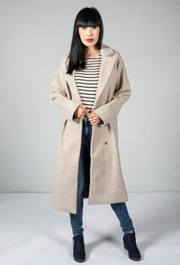 Cream Cocoon Long Coat