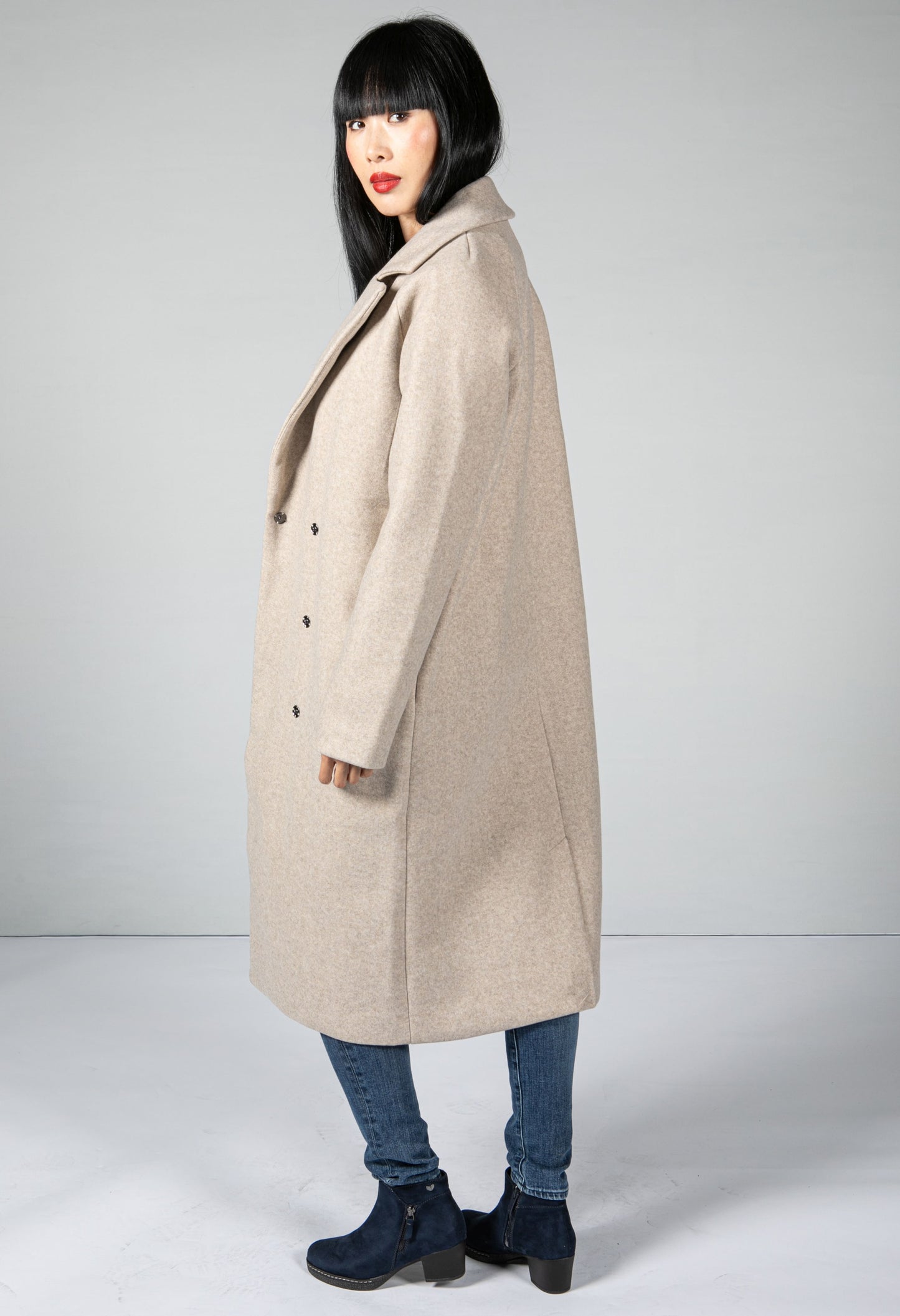 Cream Cocoon Long Coat