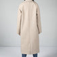 Cream Cocoon Long Coat