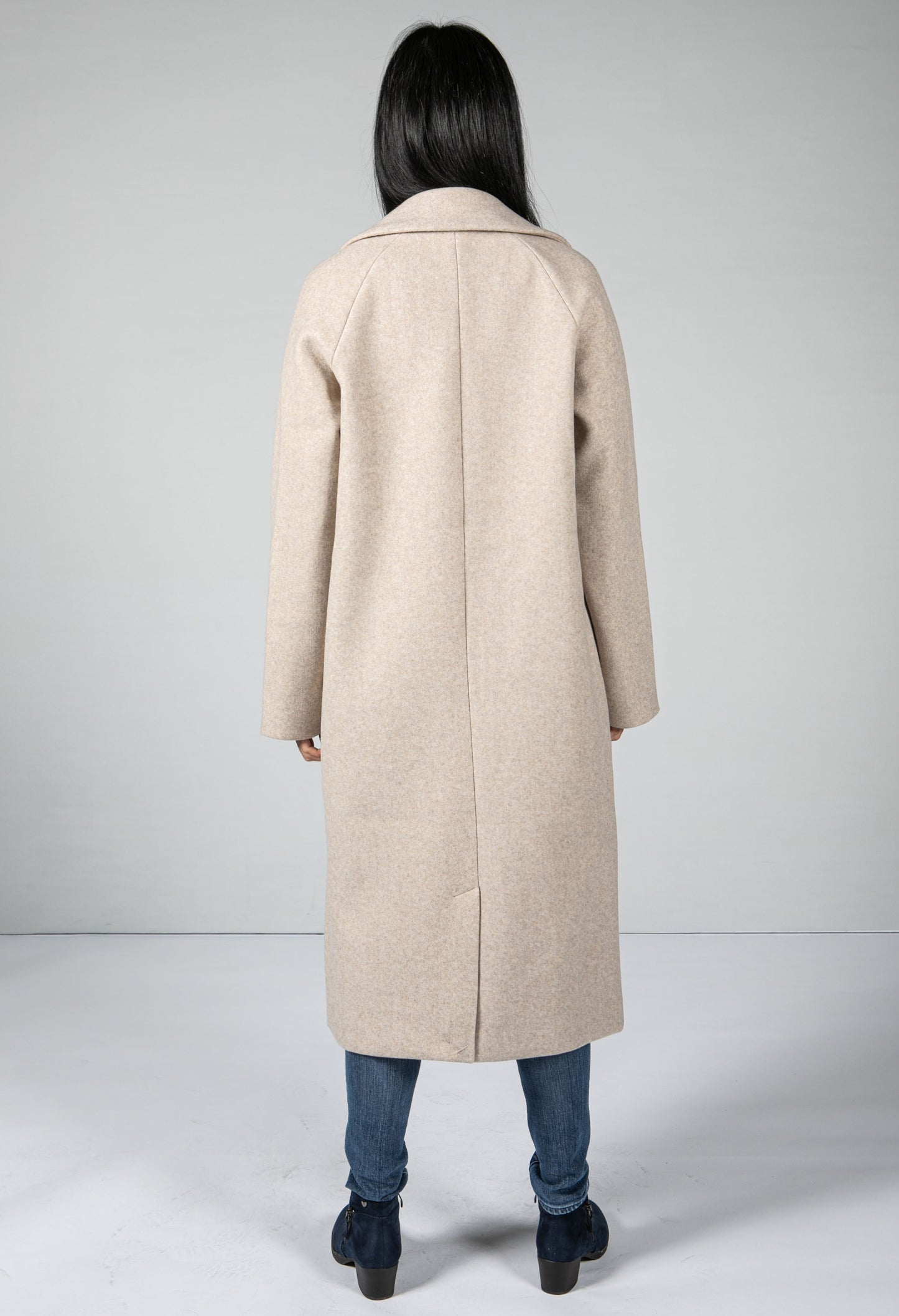 Cream Cocoon Long Coat