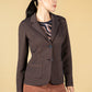 Textured Blazer in Navy & Brown