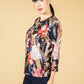 Vintage Floral Print Top in Navy