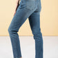 Straight Leg Basic Mid Wash Jeans