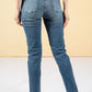 Straight Leg Basic Mid Wash Jeans