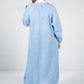 Powder Blue Chunky Knit Long Cardigan