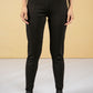 Stitch Front Seam Leggings in Black