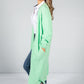 Bright Mint Chunky Knit Long Cardigan