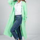 Bright Mint Chunky Knit Long Cardigan