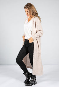 Clay Chunky Knit Long Cardigan