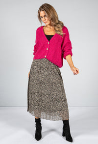 Fuchsia RELAXED FIT CARDI