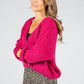 Fuchsia RELAXED FIT CARDI