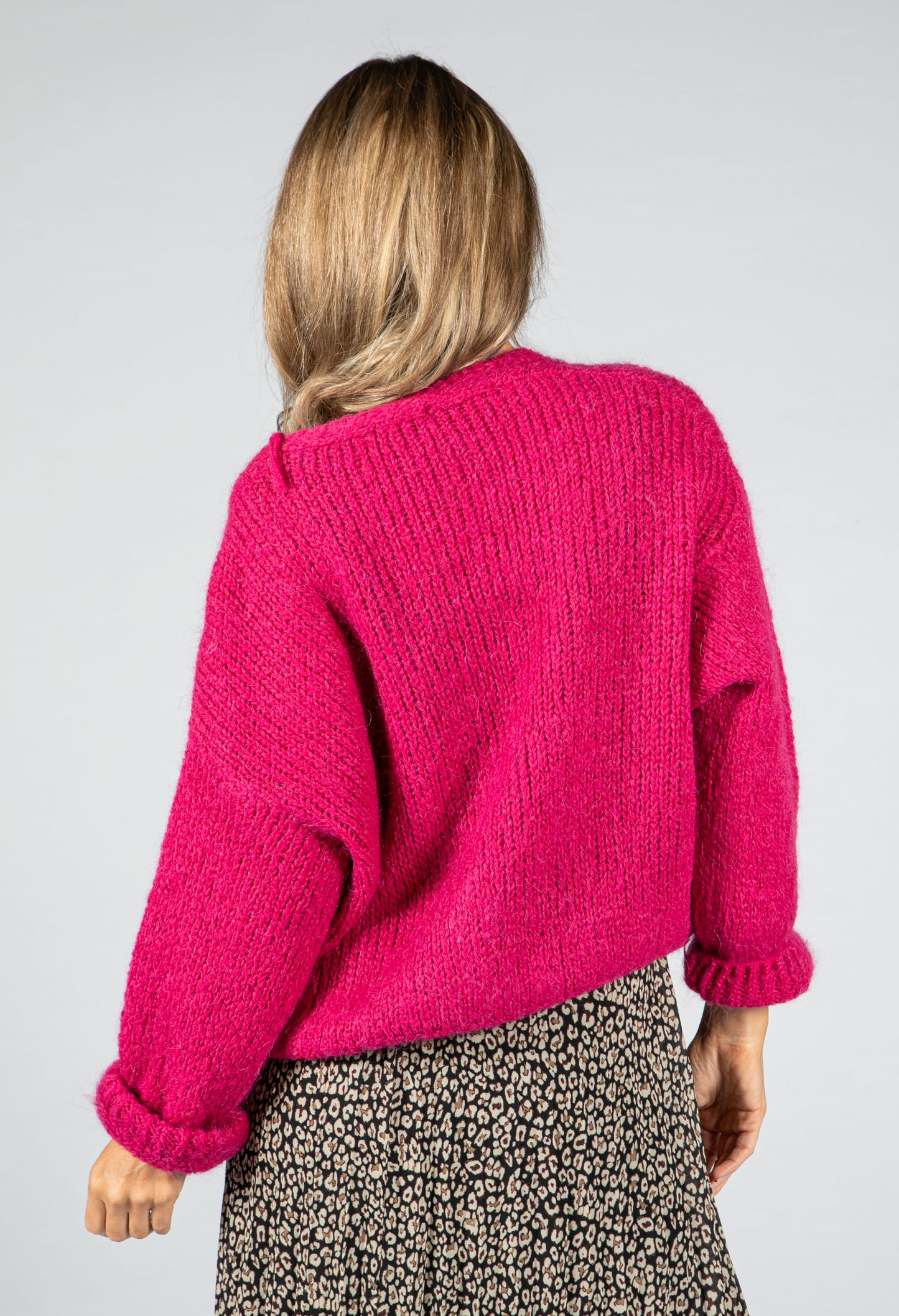 Fuchsia RELAXED FIT CARDI