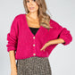 Fuchsia RELAXED FIT CARDI