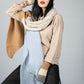 Colour Block Knit Scarf in Dusted Blue