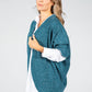 Lurex Knit Cardi in Teal