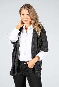 Lurex Knit Cardi in Black