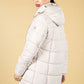 Quilted Coat in Silky Beige