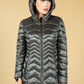 Quilted Hooded Coat in Cool Graphite