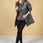 Quilted Hooded Coat in Cool Graphite