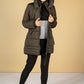 Quilted Coat in Dark Khaki