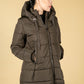 Quilted Coat in Dark Khaki